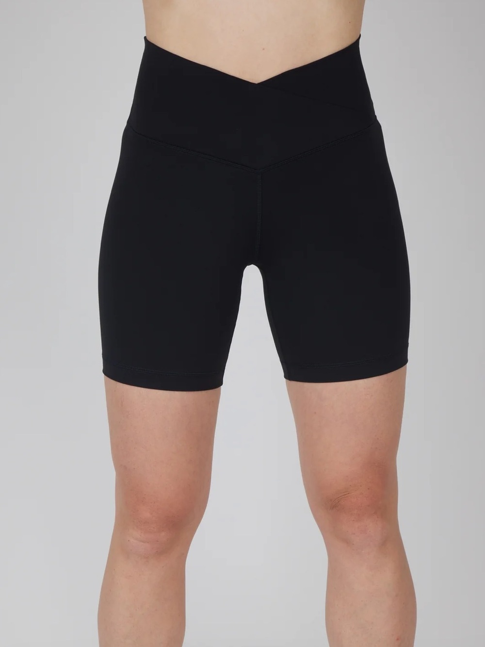 90 Degree By Reflex Black High-Waist Bike Shorts